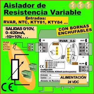 02b2- Aislador Resistencia Variable (salida 0-10V, 4-20mA)